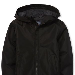 Children’s Place Black Boys Uniform Windbreaker Raincoat Spring Jacket